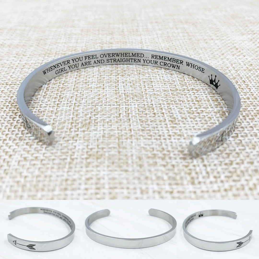 Straighten Your Crown – Inspirational Bracelet for Daughter, Mother, Sister & More