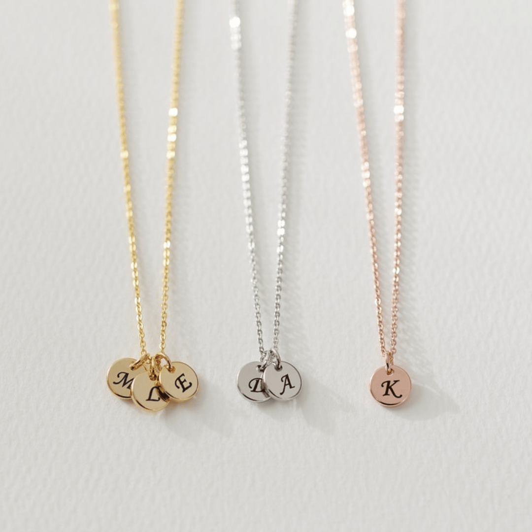 Custom Initial Disc Necklace