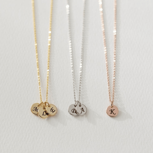 Custom Initial Disc Necklace
