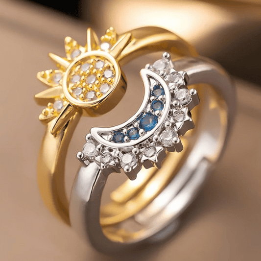 Celestial SUN & MOON ring set