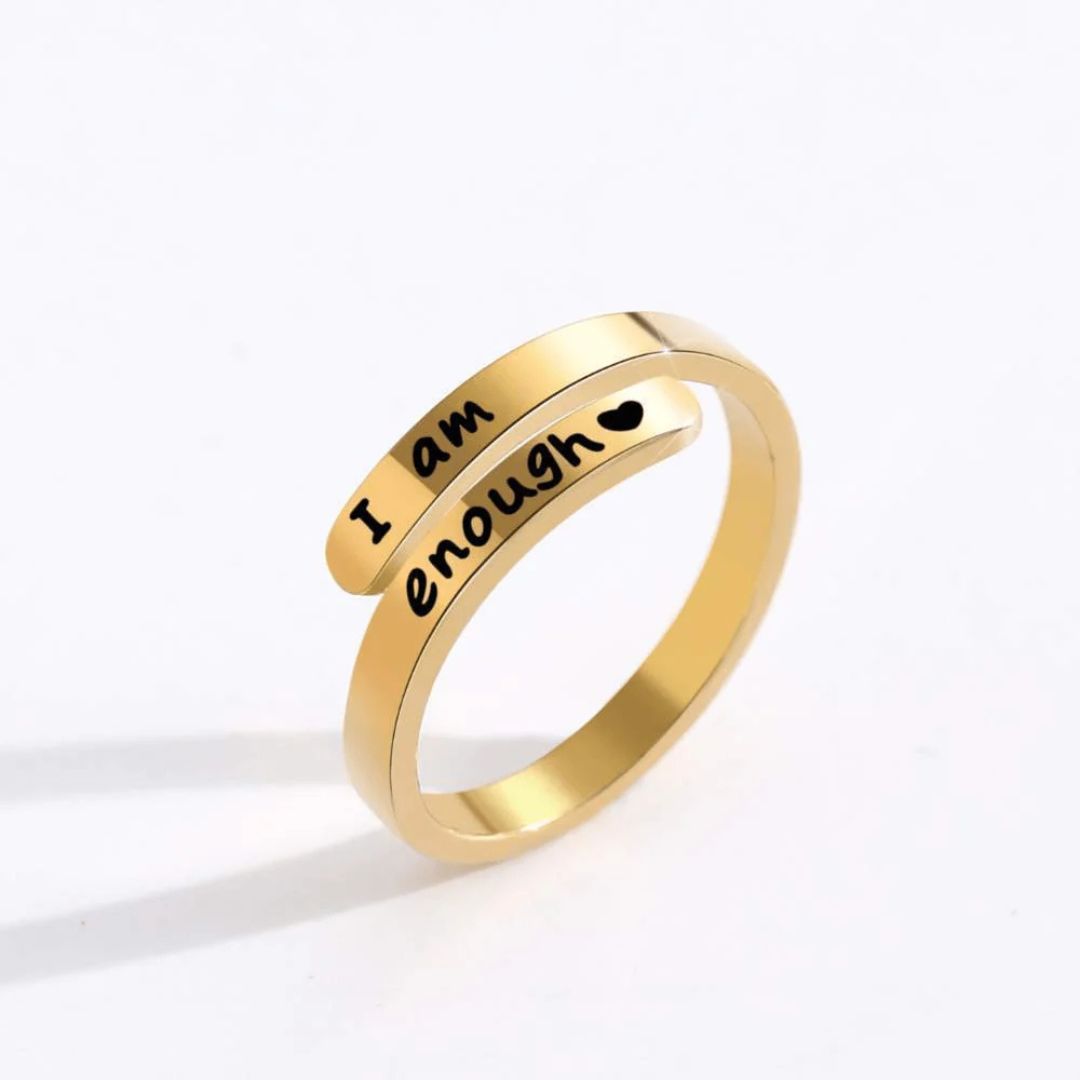 Adjustable |  'I Am Enough' Ring