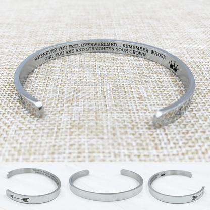 Straighten Your Crown – Inspirational Bracelet for Daughter, Mother, Sister & More