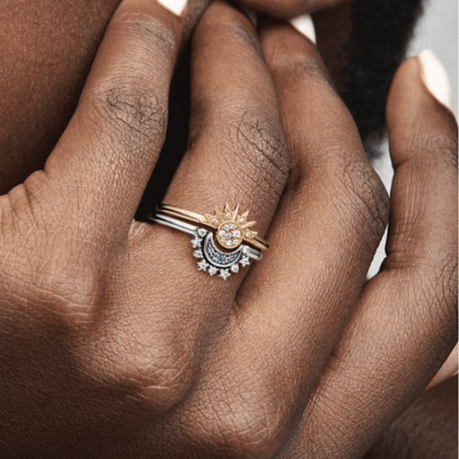 Celestial SUN & MOON ring set