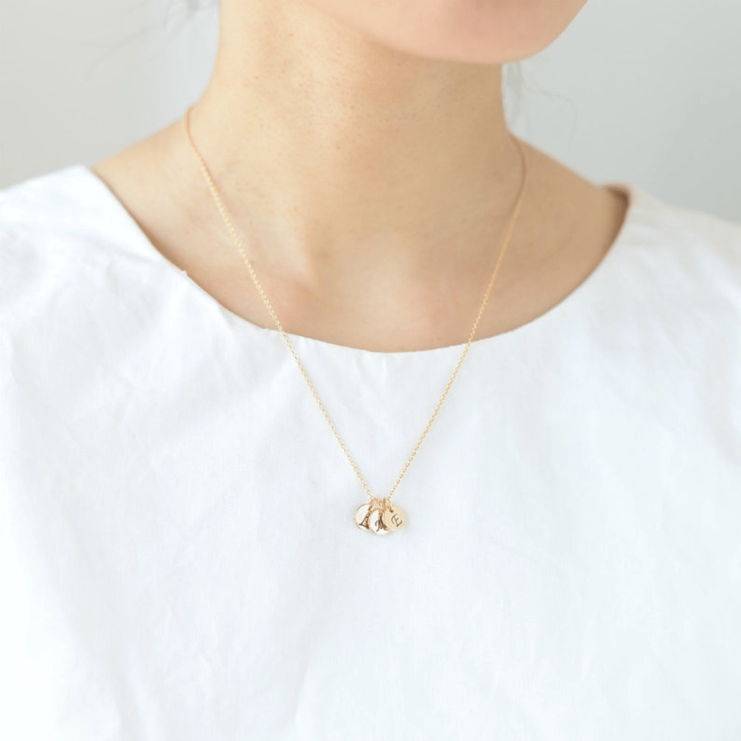 Custom Initial Disc Necklace