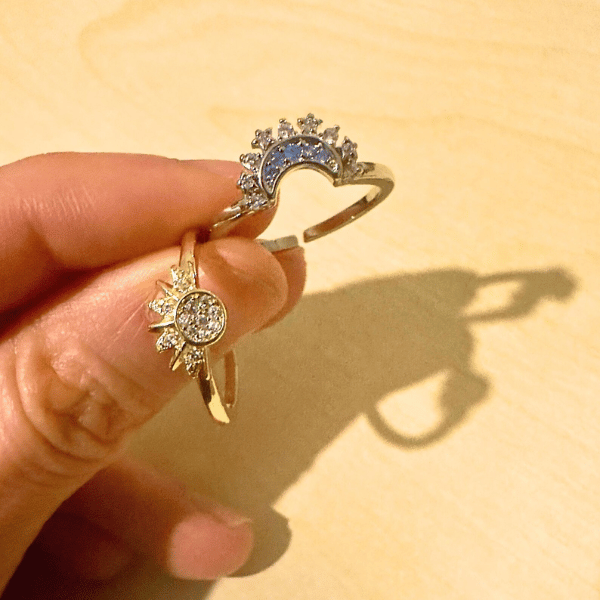 Celestial SUN & MOON ring set