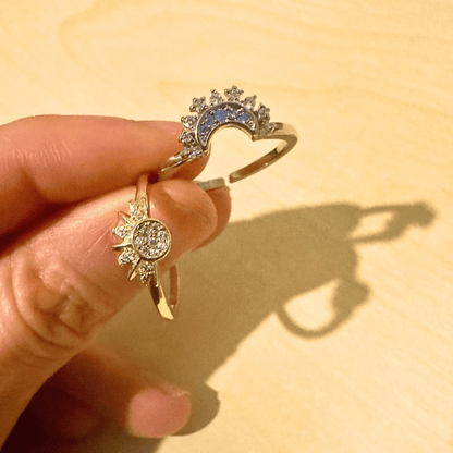 Celestial SUN & MOON ring set