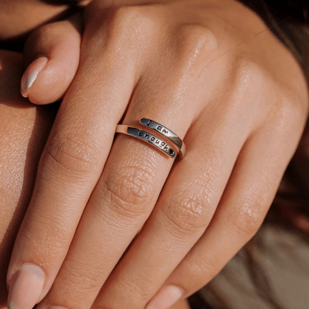 Adjustable |  'I Am Enough' Ring