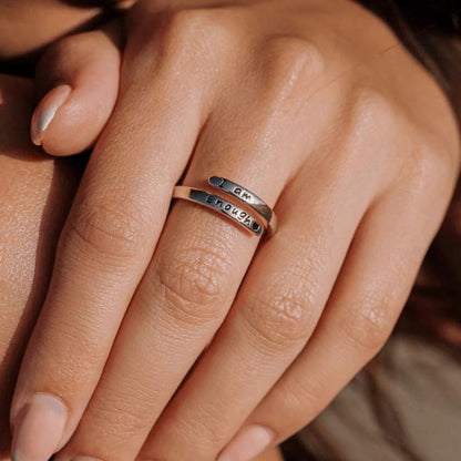 Adjustable |  'I Am Enough' Ring