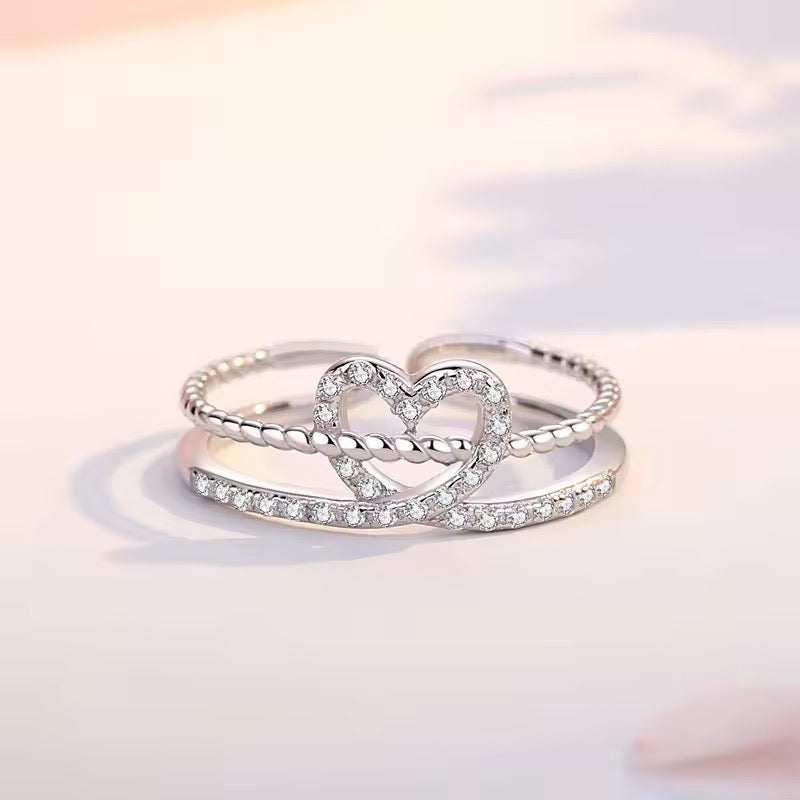 To My Lovely Wife-Knot Heart Ring