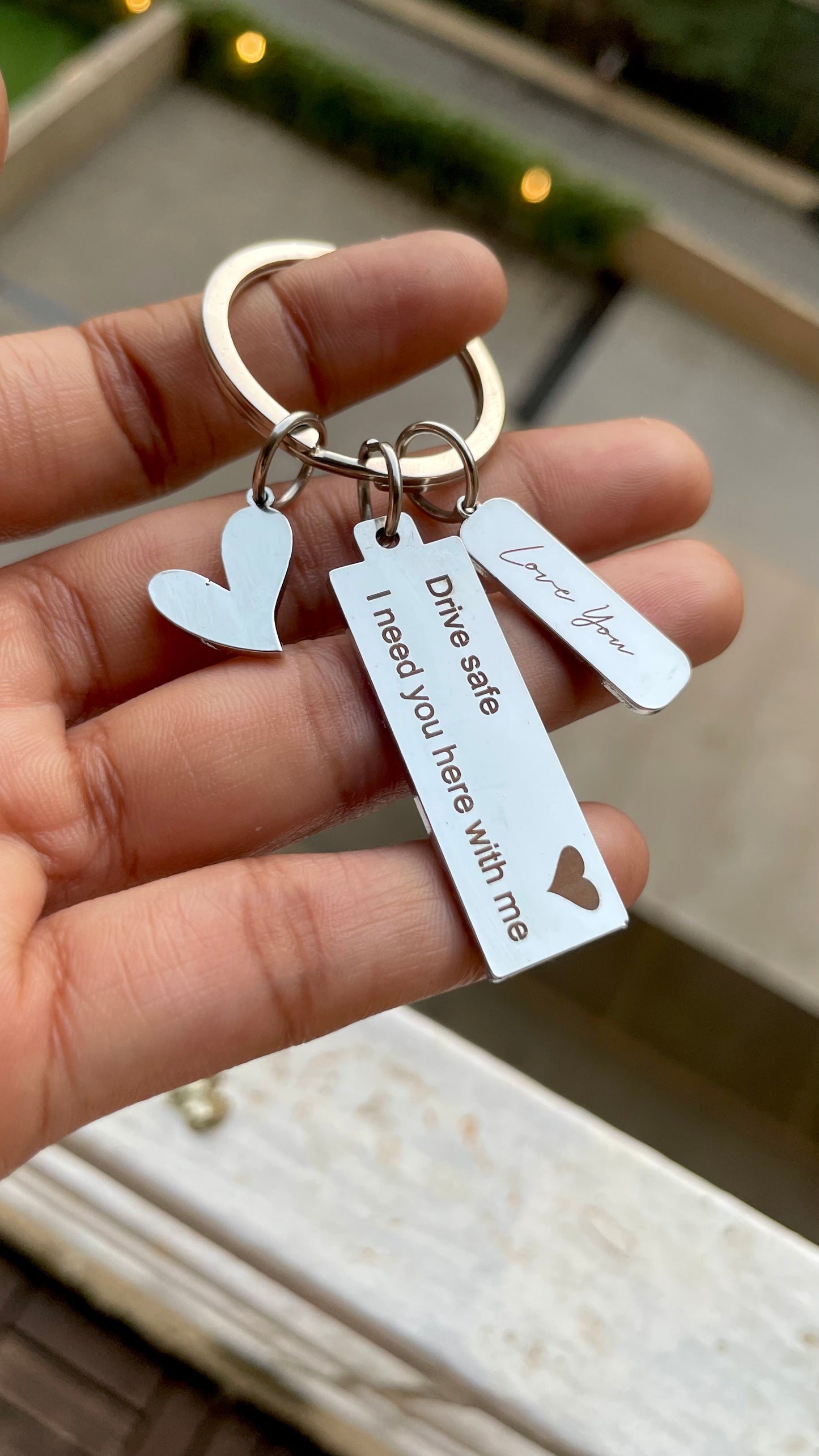 "Drive Safe" Love Keychain