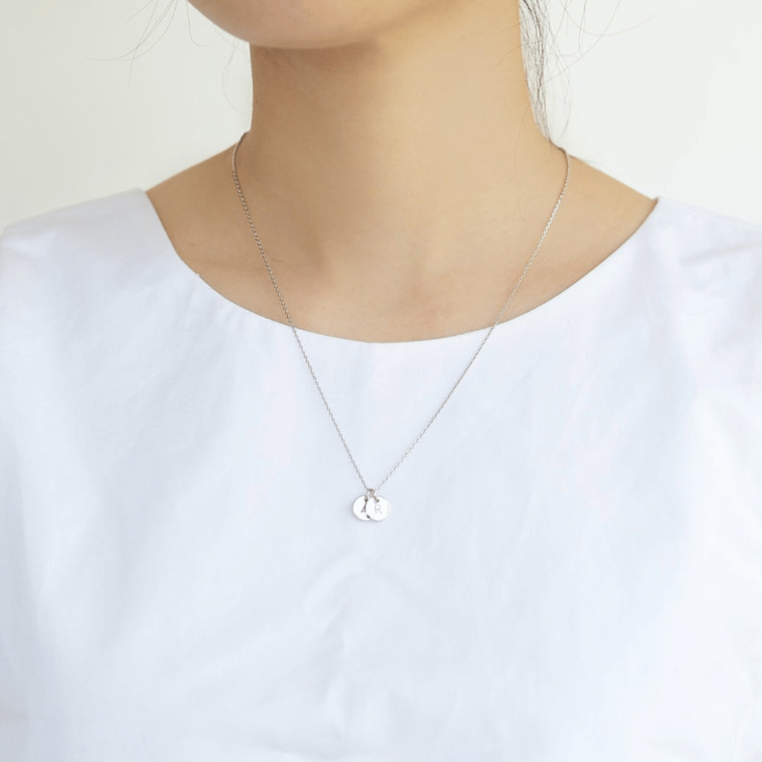 Custom Initial Disc Necklace