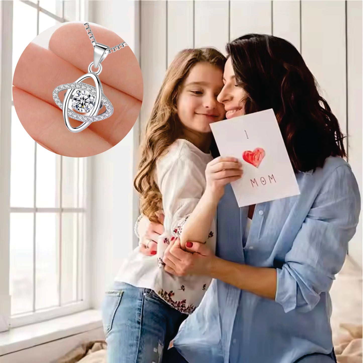 To My Daughter - Love Knot Necklace