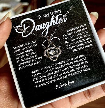 To My Daughter - Love Knot Necklace
