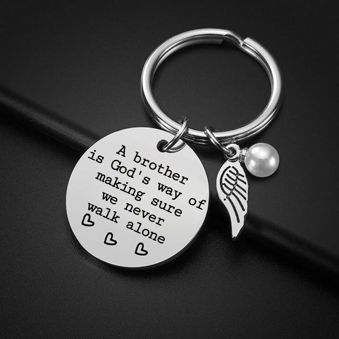 Never Walk Alone" Raksha Bandhan Keychain - 50% OFF