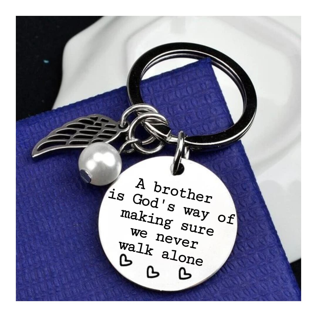 Never Walk Alone" Raksha Bandhan Keychain - 50% OFF