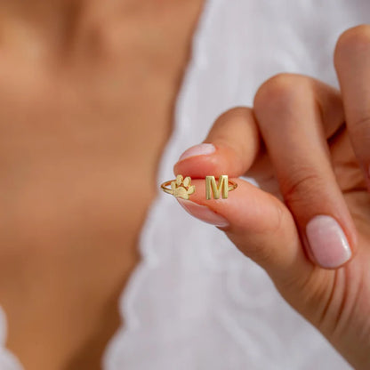 🖤 Paw of Love Adjustable Ring – For Pet Lovers