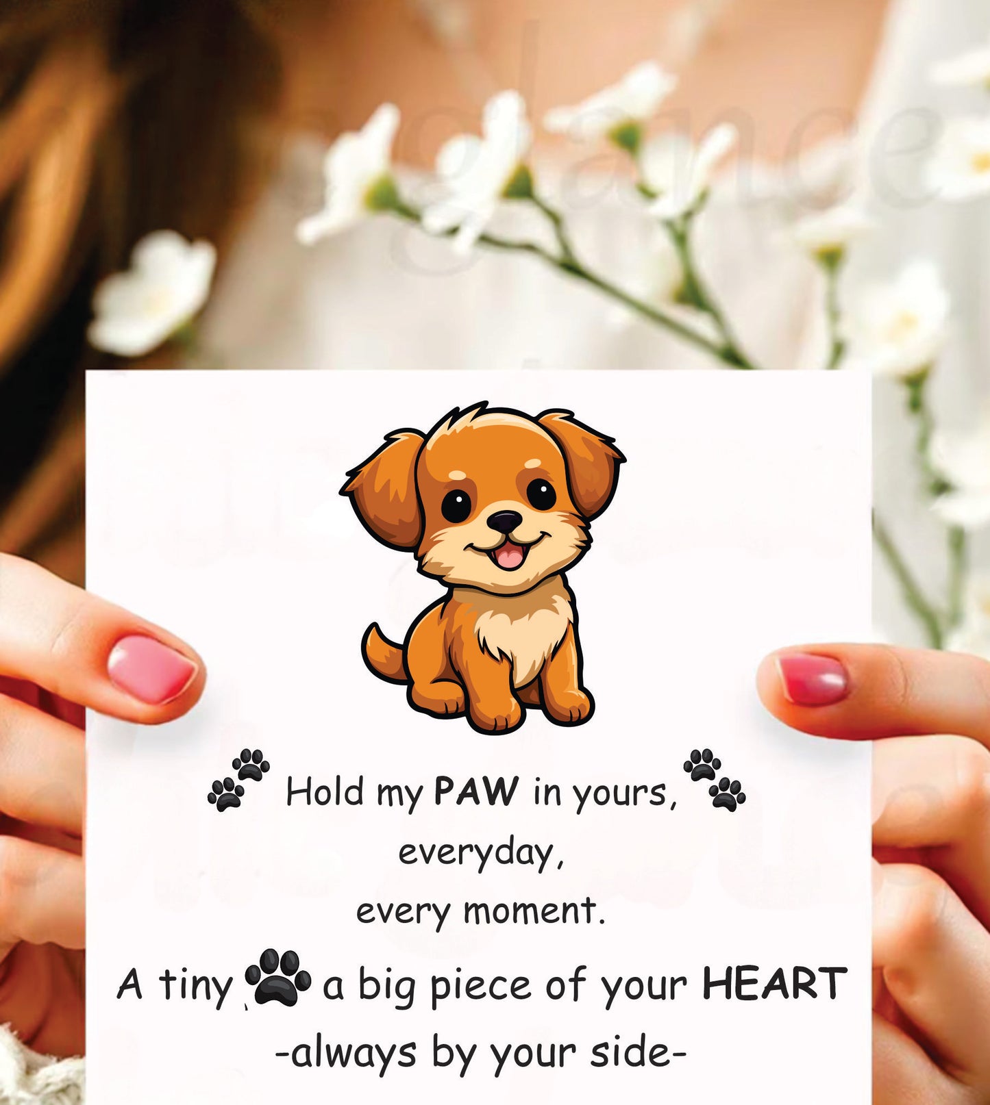 Personalized Engraved Paw Initial Ring