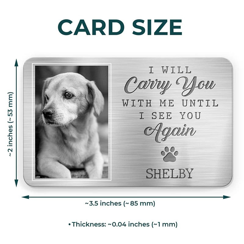 Custom Pet Memorial Wallet Card – "They Lived, Loved, Purred